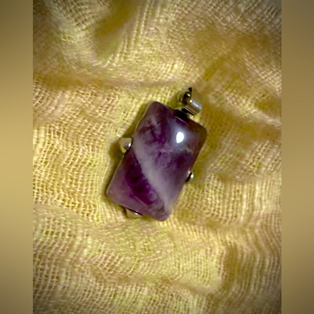 Chevron Amethyst Pendant